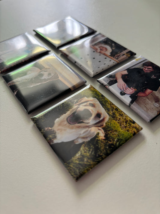 Set of 6 Customised Photo Magnets